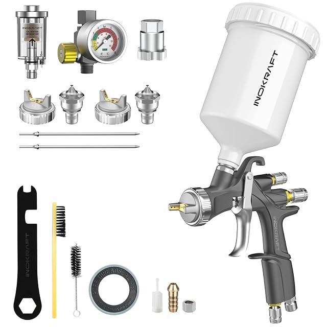 Set pistola a spruzzo LVLP InoKraft Premium D1