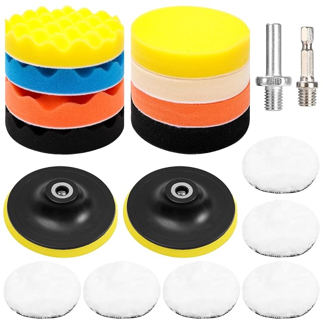Set di tamponi da lucidatura Huifoo 125 mm da 18 pezzi