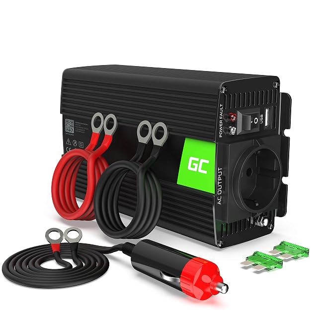 Inverter per auto a onda sinusoidale pura Green Cell da 500 W