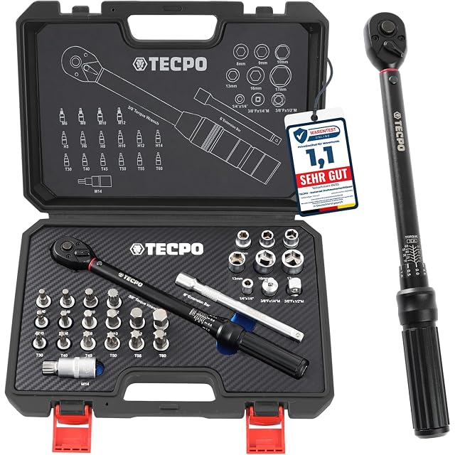 Set chiave dinamometrica TECPO da 3/8 di pollice con inserti